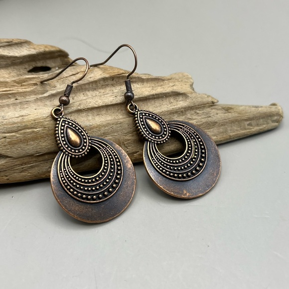 Jewelry - Antique Bronze Dangle Earrings